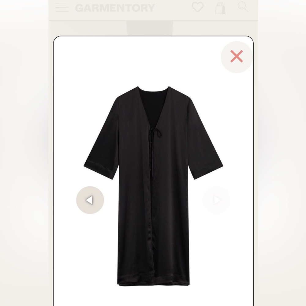 NWT LESET Barb Tie Caftan Black- gorgeous! Size M! - Picture 3 of 4